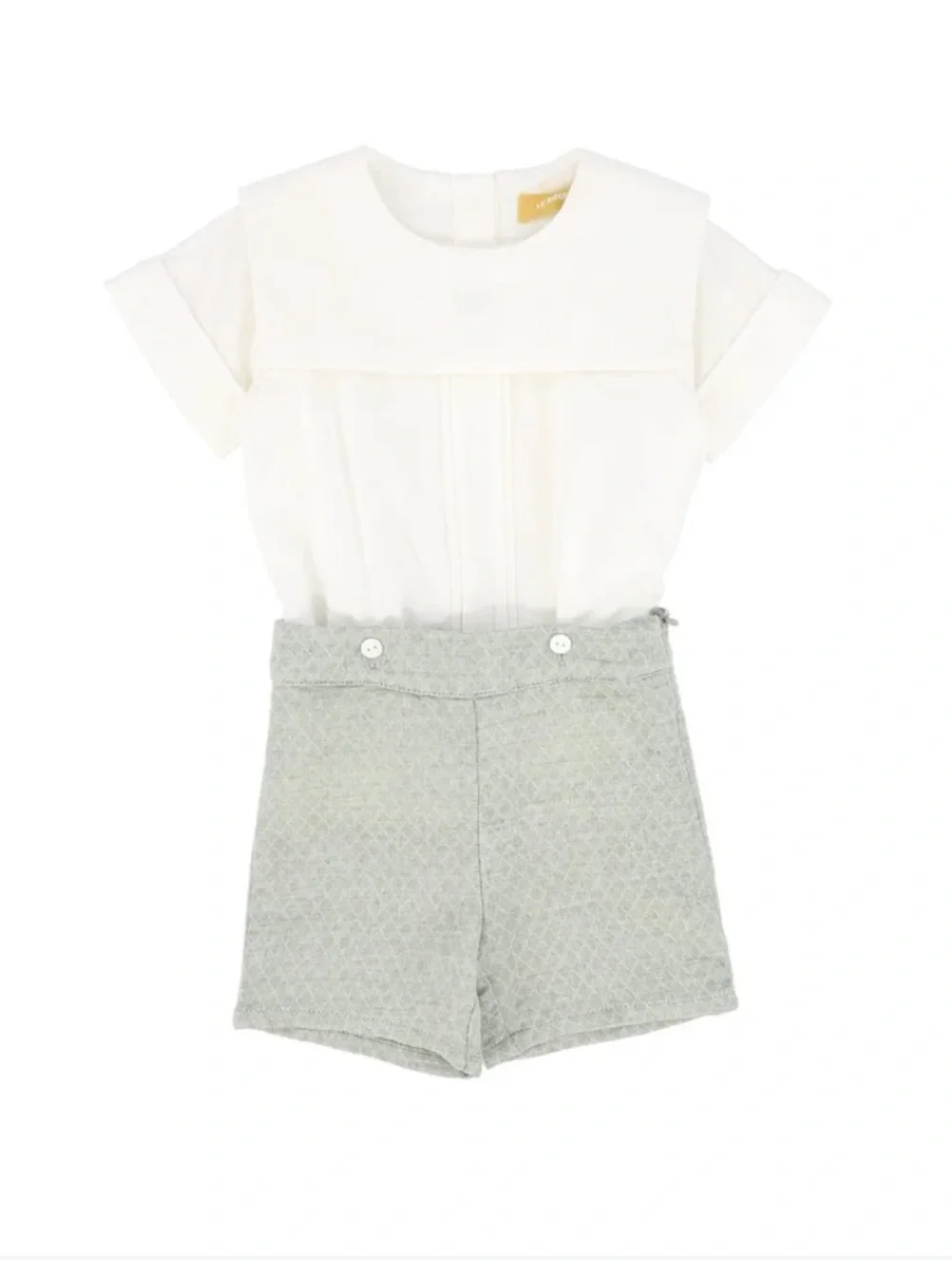 La Bourdon Sage and Cream Boy's Dressy Set